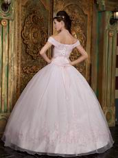 Off Shoulder Light Pink Quinceanera Dress Like A Princess