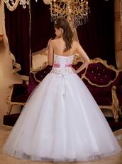 Beautiful Sweetheart White Organza Slim Quinceanera Dress