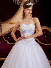 Sweetheart White Floor Length Prom Party Quinceanera Dress