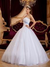 Sweetheart White Floor Length Prom Party Quinceanera Dress