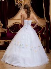 Cute Quinceanera Dress With Colorful Butterflys Design Decorate