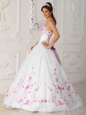 Elegant Quinceanera Dress With Bowknot Emberllish