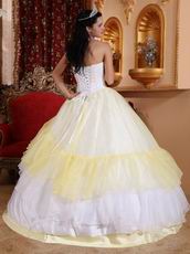 White Embroideried Flower Lovely Quinceanera Dress Gowns