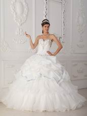 Sweet Heart Design Beading Whit Quinceanera Dress For Cheap