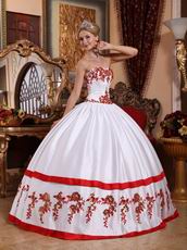 Wine Red Applique Bottom Princess Outfits To Quinceanera Party