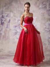 2012 Wine Red Organza Prom Dresses Online Sale