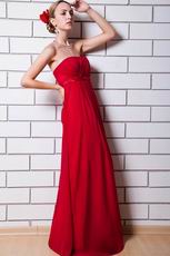 Strapless Wine Red Custom Plus Size Bridesmaid Dresses