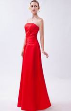 Simple Strapless Scarlet Stain Prom Girl Dress Prom Dress UK