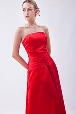 Simple Strapless Scarlet Stain Prom Girl Dress Prom Dress UK