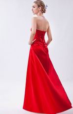 Simple Strapless Scarlet Stain Prom Girl Dress Prom Dress UK