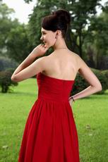 Custom Vintage Wine Red Bridesmaid Wedding Wear