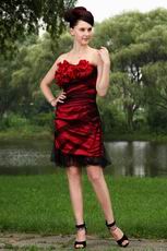 Affordable Sweetheart Wine Red Mini Evening Dress