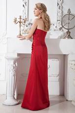 Halter Sweetheart Wine Red Long Celebrity Evening Dress