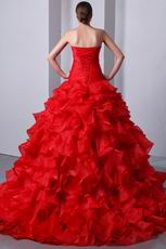 Unique Sweetheart Red Allure Quinceanera Dress By Designer