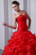 Unique Sweetheart Red Allure Quinceanera Dress By Designer