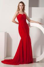 Discount Mermaid Formal Wine Red Evening Dress For Juniors