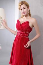 Alizarin Crimson Mother Of The Bride Dress With Jacket