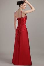 Spaghetti Straps A-line Beautiful Quality Wine Red Prom Dress