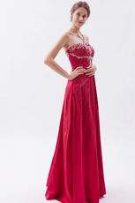 Fascinating Sweetheart Carmine Lace-up Evening Club Dress