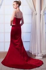 Affordable Mermaid Wine Red Celebrity Evening Dress