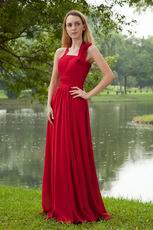 Halter Top Wine Red Prom Dresses With Halter Skirt