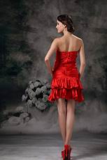 Strapless Scarlet Mini-length Prom Dress For Girls Wear