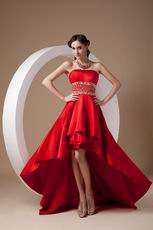 High-low Style New Fashion Wine Red Prom Dress Cheap