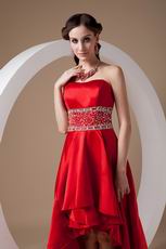 High-low Style New Fashion Wine Red Prom Dress Cheap