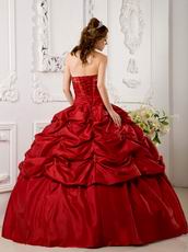 Wine Red Puffy Dress Girls Quinceanera Party Best Choice