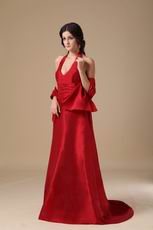 Discount Classical Wine Red Evening Dresses With Cappa