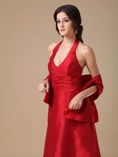 Discount Classical Wine Red Evening Dresses With Cappa