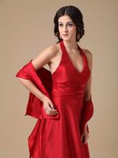 Discount Classical Wine Red Evening Dresses With Cappa