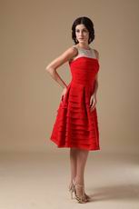 Bateau Neckline Modest Cheap Carmine Homecoming Dress
