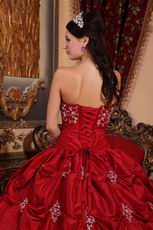 Designer Wine Red Floor Length Ball Dress to Quinceanera