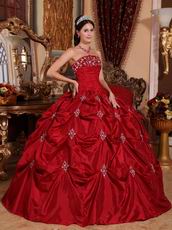 Designer Wine Red Floor Length Ball Dress to Quinceanera