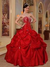 Beaded Wine Red Best Quinceanera Dress For Cheap