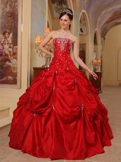 Beaded Wine Red Best Quinceanera Dress For Cheap