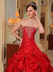 Beaded Wine Red Best Quinceanera Dress For Cheap