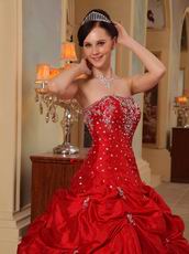 Beaded Wine Red Best Quinceanera Dress For Cheap