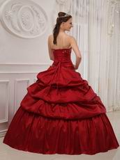 Simple Wine Red Puffy Skirt Quinceanera Dress Customized