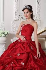 Low Price Strapless Wine Red Dress to Quinceanera Wear