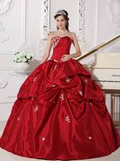 Low Price Strapless Wine Red Dress to Quinceanera Wear