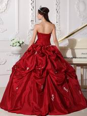 Low Price Strapless Wine Red Dress to Quinceanera Wear