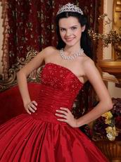 Inexpensive Wine Red Dress Quinceanera Top Designer