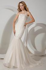 Halter Appliques Mermaid Fishtail Ivory Wedding Gown Sexy