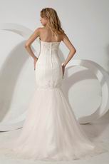 Halter Appliques Mermaid Fishtail Ivory Wedding Gown Sexy