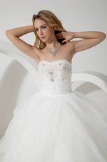 Noble Sweetheart Beading Puffy Ball Gown Dress For Bridal