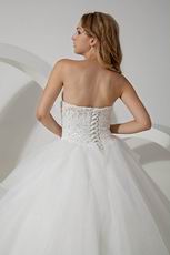 Noble Sweetheart Beading Puffy Ball Gown Dress For Bridal