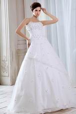 Sweetheart Flowers Upper Part Dropped Bridal Gown In Arkansas