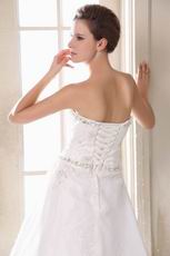 Gorgeous Crystals Appliqued Layers Skirt High Street Wedding Dress